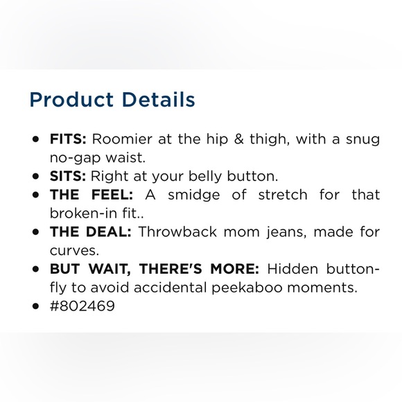 High wasted button fly mom jeans - Picture 5 of 6